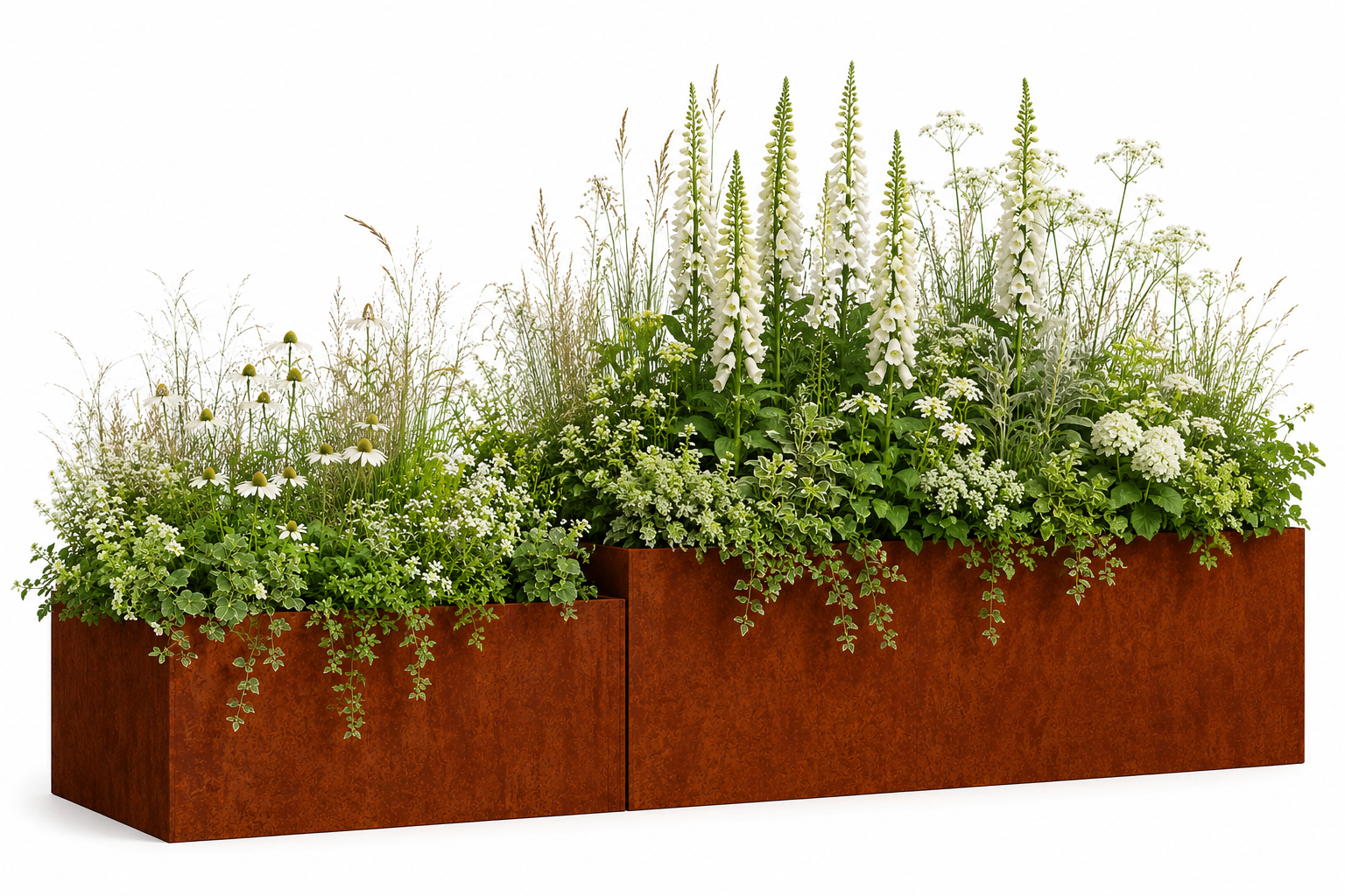 Jardinières en acier Corten